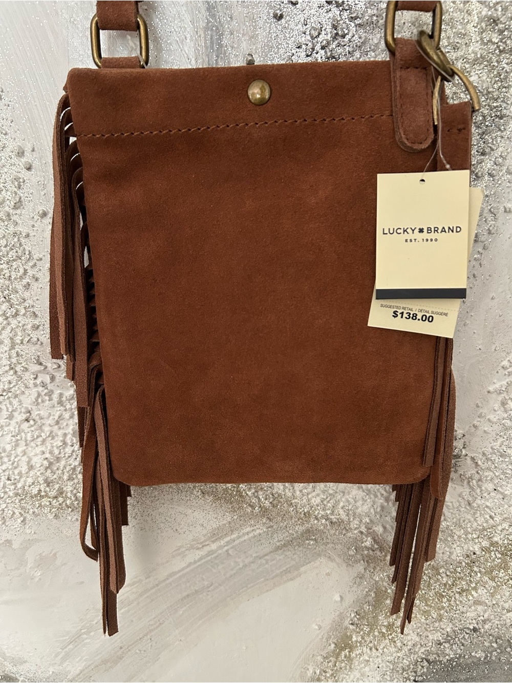 Lucky Brand Tobacco Fringe Crossbody Bag